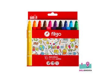 MARCADOR FILGO PINTO ESCOLAR JUMBO X10