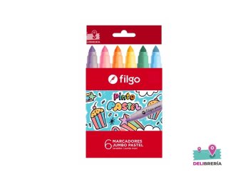 MARCADOR FILGO PINTO ESCOLAR JUMBO PASTEL X6
