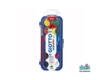 ACUARELA GIOTTO 12 COLORES BANDEJA + PINCEL