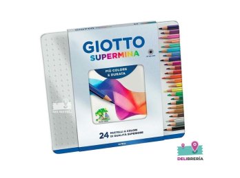 LAPICES DE COLORES GIOTTO SUPERMINA 3,8 MM X 24 LATA