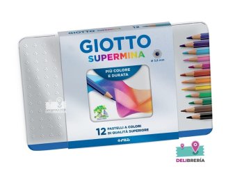 LAPICES DE COLORES GIOTTO SUPERMINA 3,8 MM X 12 LATA