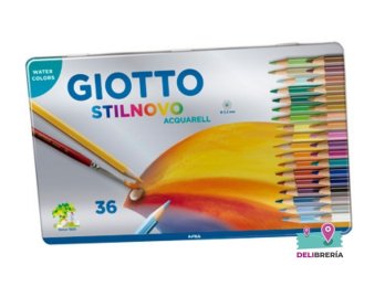 LAPICES DE COLORES GIOTTO STILNOVO ACUARELABLE X 36 LATA