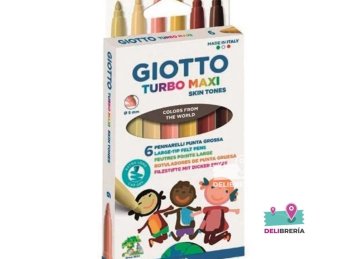 MARCADOR GIOTTO TURBO MAXI ESCOLAR SKIN TONES X6