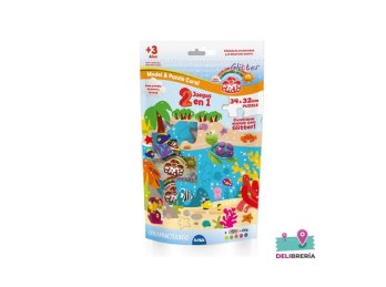SET MASA DIDO PARA MODELAR GLITTER C/PUZZLE CORAL