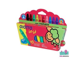 CRAYON GIOTTO BEBE X 10 UNIDADES + SAC