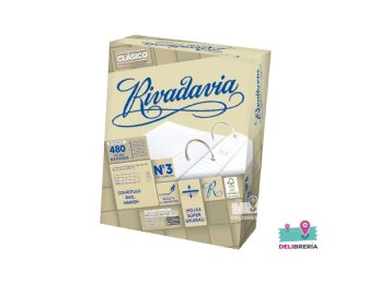 REPUESTO RIVADAVIA CLASICO 480 HOJAS RAYADO SIN BANDA
