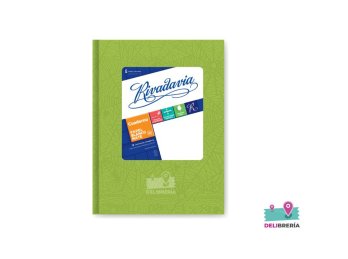 CUADERNO RIVADAVIA ARAÑA TAPA DURA 50 HOJAS RAYADO VERDE MANZANA