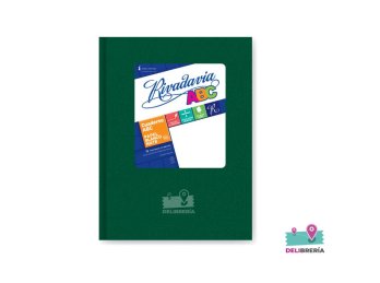 CUADERNO 19 X 23,5 RIVADAVIA ABC ARAÑA VERDE 50 HS CUADRICULADO COSIDO TAPA DURA