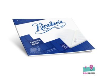 CUADERNO RIVADAVIA MUSICA TAPA FLEXIBLE 20 HS