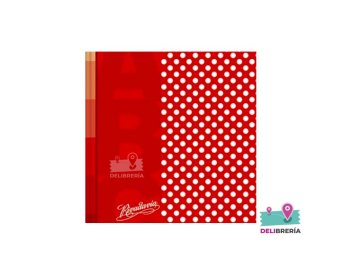 CUADERNO 19 X 23,5 RIVADAVIA ABC LUNARES ROJO 50 HOJAS RAYADO COSIDO TAPA DURA