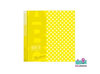 CUADERNO 19 X 23,5 RIVADAVIA ABC LUNARES AMARILLO 50 HOJAS RAYADO COSIDO TAPA DURA