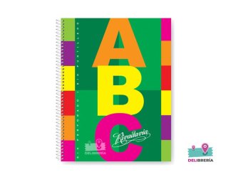 CUADERNO 21 X 27 RIVADAVIA ABC 60 HOJAS RAYADO ESPIRAL TAPA DURA