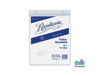 FOLIOS RIVADAVIA ESCOLAR Nº 3 X 10 UNIDADES