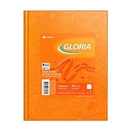 CUADERNO GLORIA ARAÑA TAPA DURA 42 HOJAS RAYADO NARANJA