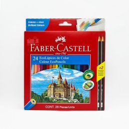 LAPICES DE COLORES FABER-CASTELL CARAS Y COLORES X 24+3 LARGA
