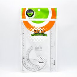 KIT GEOMETRIA PIZZINI ESCUELITA 3 PIEZAS