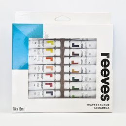 ACUARELA REEVES X 18 POMOS SURTIDOS DE 12 ML