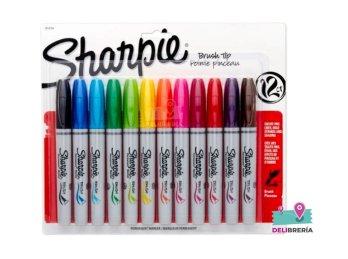 MARCADOR SHARPIE BRUSH BLX 12 SURTIDO