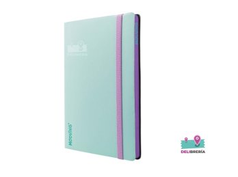 CUADERNO MOOVING NOTES A5 TAPA FLEXIBLE LISO 96 HS CON ELÁSTICO