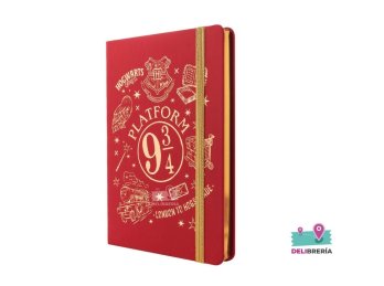CUADERNO MOOVING NOTES A5 TAPA DURA 96 HS HARRY POTTER
