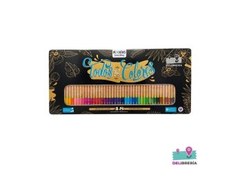 LAPICES DE COLORES MOOVING COLORING X 48 EN LATA