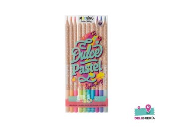 LAPICES DE COLORES MOOVING COLORING X 10 LARGOS PASTEL
