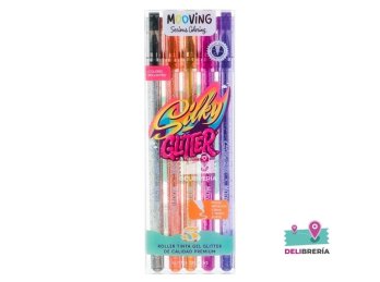 ROLLER MOOVING COLORING GEL X 5 GLITTER