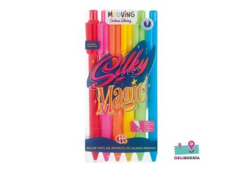ROLLER MOOVING COLORING GEL X 6 RETRACTIL