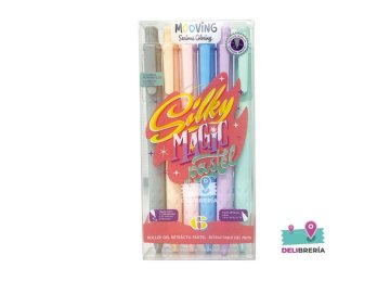 ROLLER MOOVING COLORING GEL X6 RETRACTIL PASTEL