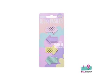 BLOCK ADHESIVO MOOVING FLECHAS PASTEL 25HJ