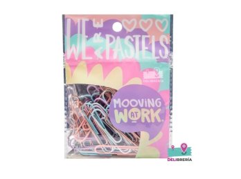 BROCHES CLIPS MOOVING 50 MM PASTEL X25