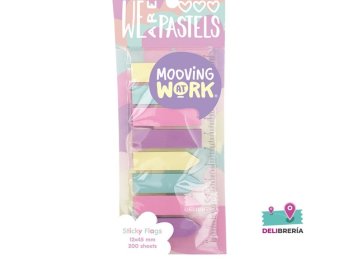 BANDERITAS SEÑALADORAS MOOVING PASTEL 12 X 45