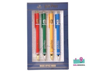 SET BOLIGRAFOS MOOVING HARRY POTTER X 4
