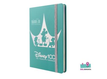 LIBRETA MOOVING NOTES A5 TAPA DURA RAYADO DISNEY 100 AÑOS