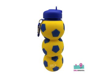 BOTELLA DE SILICONA CRESKO 800 ML PELOTA AMARILLO Y AZUL
