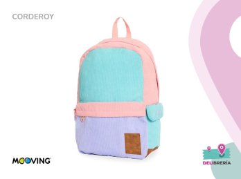 MOCHILA MOOVING CORDEROY ESPALDA 18