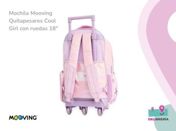 MOCHILA MOOVING QUITAPESARES COOL GIRL CON RUEDAS 18