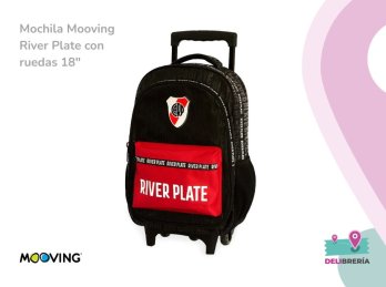 MOCHILA MOOVING RIVER PLATE CON RUEDAS 18