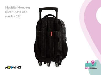 MOCHILA MOOVING RIVER PLATE CON RUEDAS 18