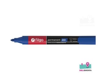 MARCADOR FILGO PERMANENTE PUNTA REDONDA 051 AZUL