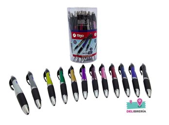 BOLIGRAFO FILGO GINZA 027 RETRACTIL TINTA NEGRA
