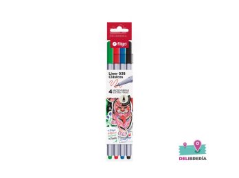 MICROFIBRA FILGO LINER 038 0,4 MM ESTUCHE X4 COLORES CLÁSICOS