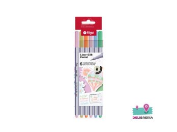 MICROFIBRA FILGO LINER 038 0,4 MM ESTUCHE X6 COLORES PASTEL