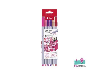 MICROFIBRA FILGO LINER 038 0,4 MM ESTUCHE X6 COLORES PINK