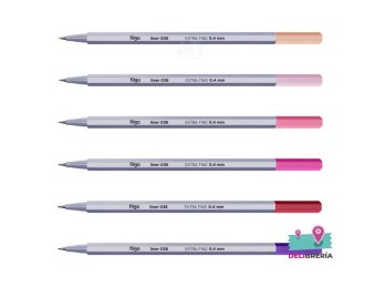 MICROFIBRA FILGO LINER 038 0,4 MM ESTUCHE X6 COLORES PINK