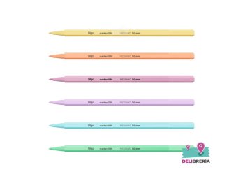 MARCADOR FILGO MARKER 036 PUNTA MED 1,0 ESTUCHE X6 PASTEL