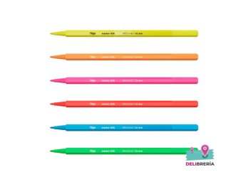 MARCADOR FILGO MARKER 036 PUNTA MED 1,0 ESTUCHE X6 FLUO