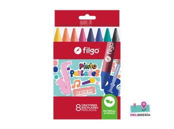 CRAYONES FILGO DE CERA PERLADOS X 8