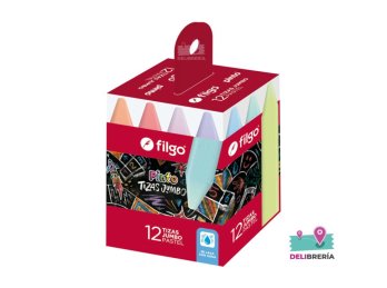 TIZA FILGO PINTO JUMBO ESTUCHE X 12 PASTEL