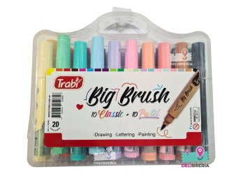 MARCADOR TRABI BIG BRUSH VALIJA X20 SURTIDA